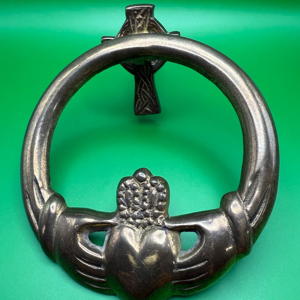 Vintage Bronze Claddagh Door Knocker